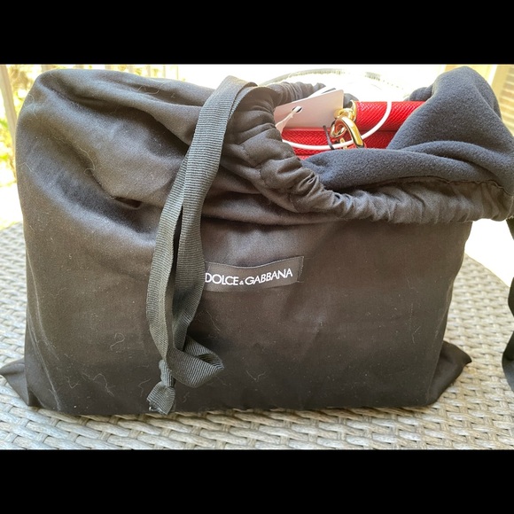 NWT Dolce and Gabbana Family red handmade Italian leather satchel handbag - Picture 11 of 17